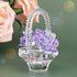 Crystal Flower Basket Figurine Collectable Ornament
